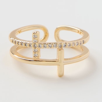 avec Stacked Cross Ring