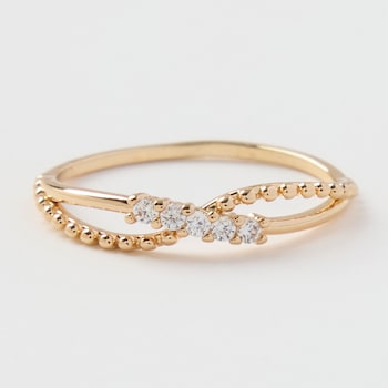 avec Pavé Bead Infinity Ring