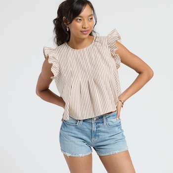 Eunina Kadence Cuffed Denim Shorts