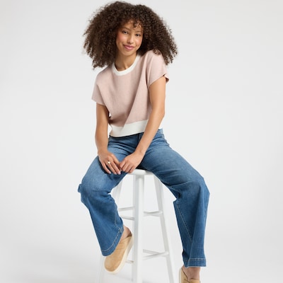 Dreamers Mini Ribbed Knit Dolman Sweater 