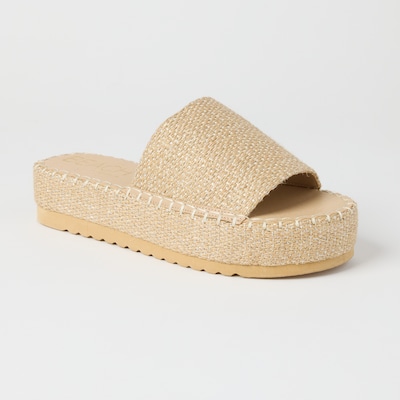 Beach by Matisse Del Mar Raffia Platform Slide Sandal