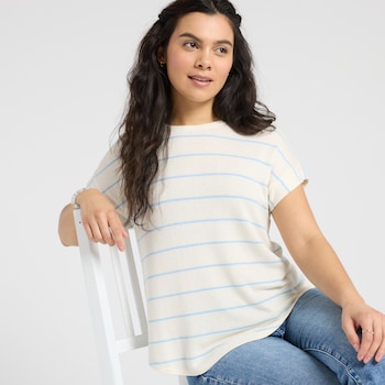 Blu Pepper Striped Knit Top