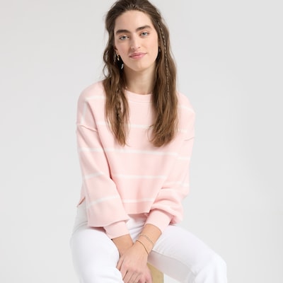Pink Rose Long Sleeve Crewneck Pullover