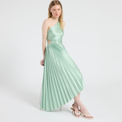 Dress Forum One Shoulder Asymmetrical Pleated Dress