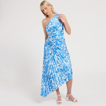 Dress Forum Afterglow Asymmetrical Pleated Dress