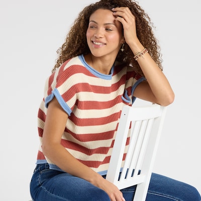 Originality Striped Pullover Sweater Vest