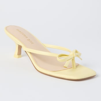Madden Girl Bow Top Kitten Heel Sandal