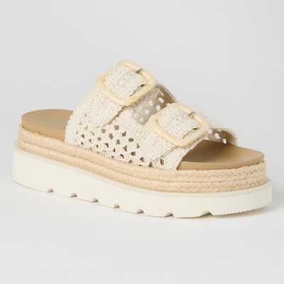 Madden Girl 2 Strap Crochet Platform Sandal