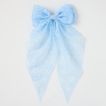 Twig & Arrow Floral Organza Bow Barette