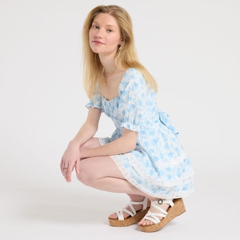 Camarosa Floral Crossover Dress