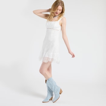 Lola Grace Sleeveless Lace Overlay Dress