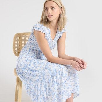 Mine Floral Smocked Dress