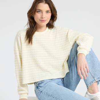 Originality Textured Striped Top