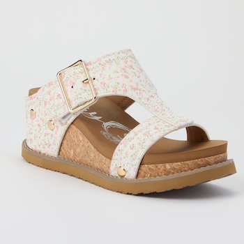 Very G Floral Slip On Wedge Sandal