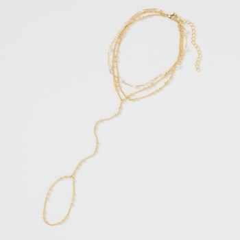 Juliet by Crystal Avenue Layered Pearl Hand Chain