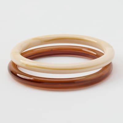 Juliet by Crystal Avenue Double Bangle Bracelet Set