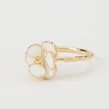 avec Enameled Flower Ring