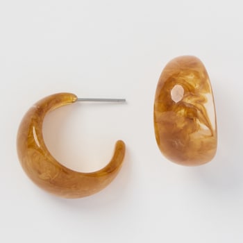 avec Marble Resin Hoop Earrings