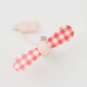 Ella Shea Gingham Phone Fan