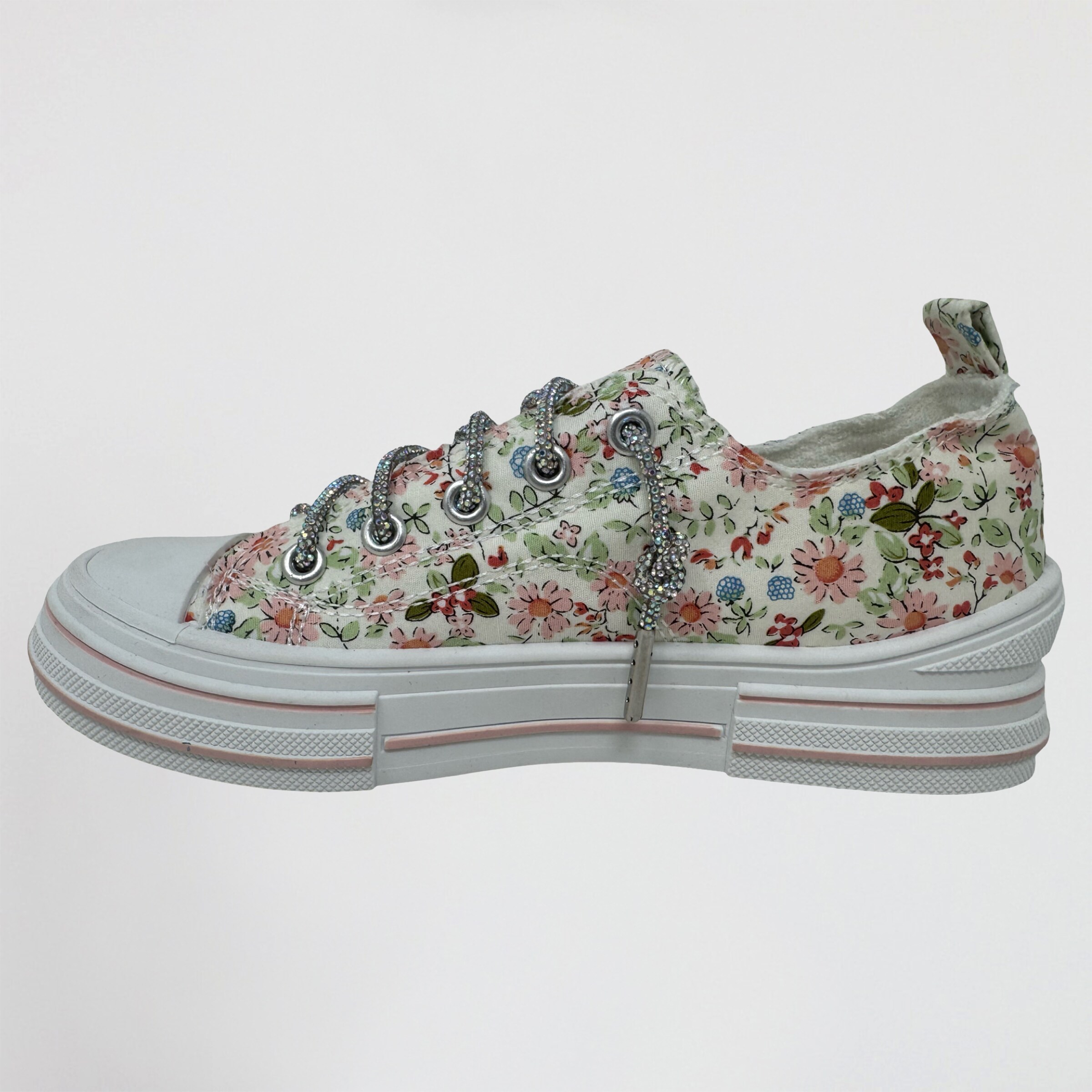 Sparkle Lace Floral Sneaker