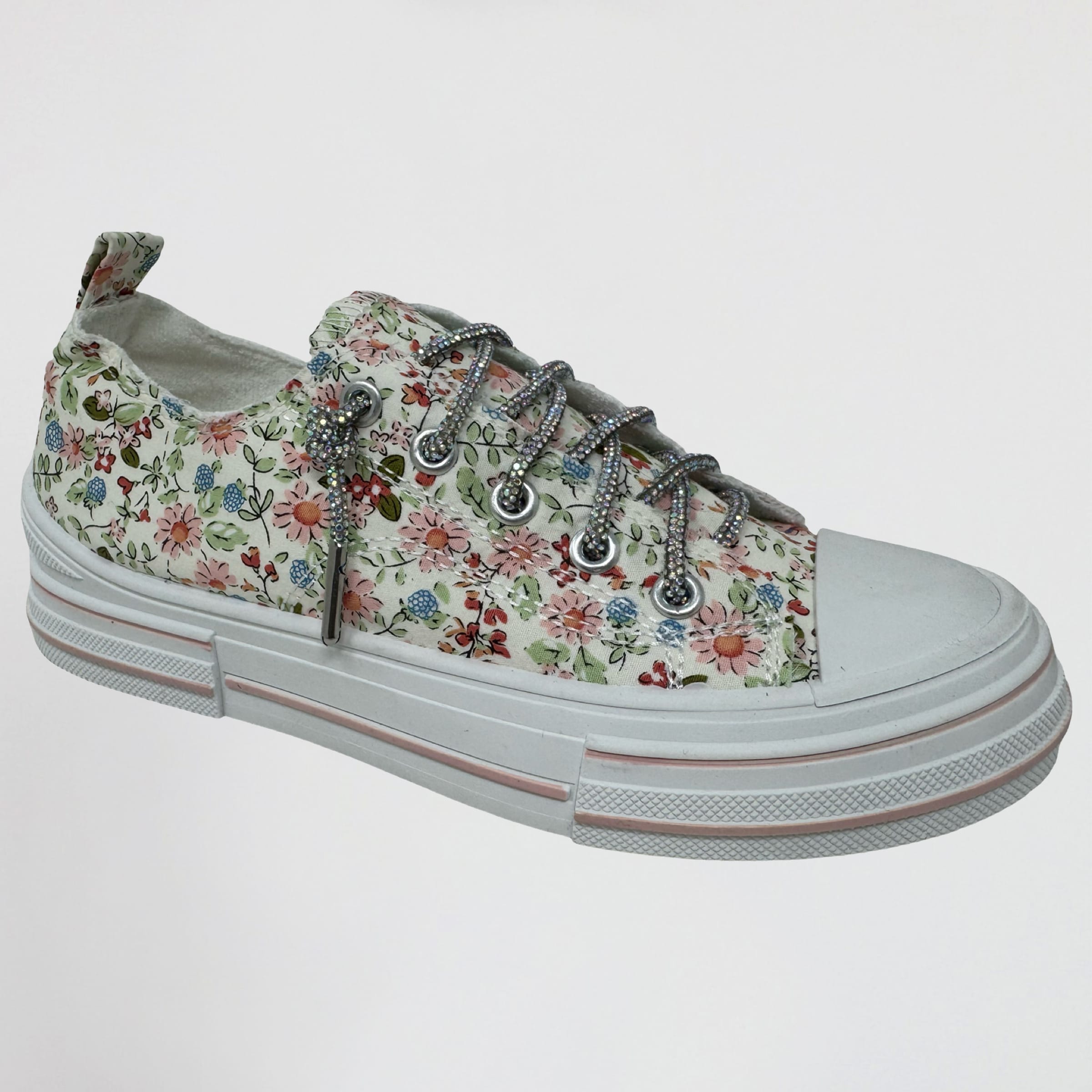 Sparkle Lace Floral Sneaker