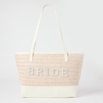 Lexi & Park Bride Straw Tote Bag