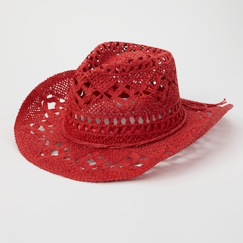 Fame Accessories Straw Cowboy Hat