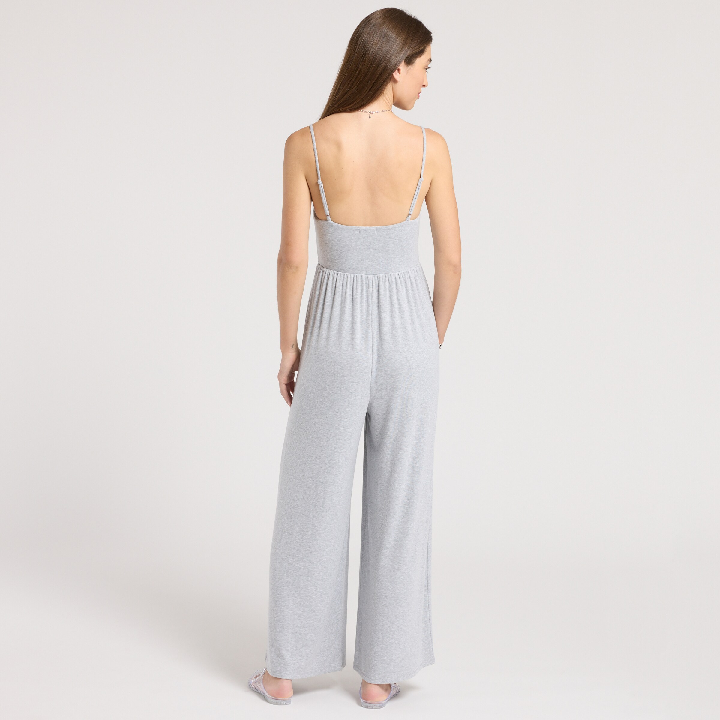 Jersey Knit Drop Pocket Jumpsuit