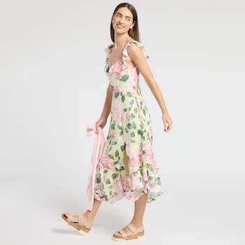 Crystal Doll Ruffled Floral Dress