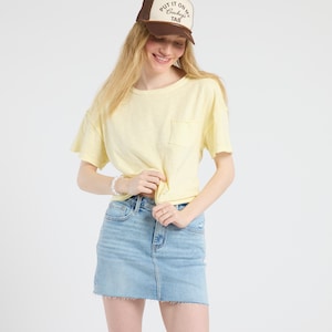 J.O.A. Short Sleeve Cropped Pocket Tee