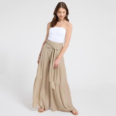 HyFve Tiered Tie Waist Palazzo Pant