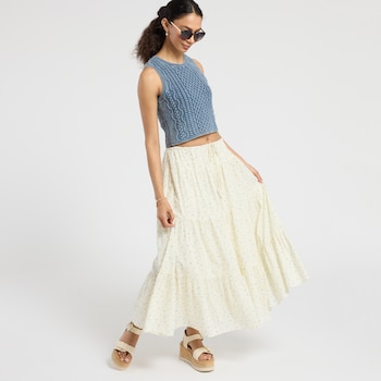 HyFve Ditsy Floral Clip Dot Skirt