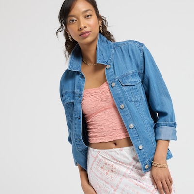 Pink Rose Floral Textured Ruched Tube Top