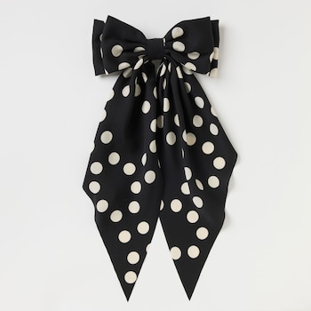 Twig & Arrow Long Tail Polka Dot Bow Barrette