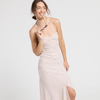 Originality Striped Twist Tube Dress