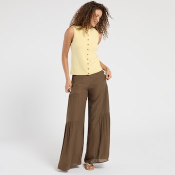 Originality Button Front Sweater Vest