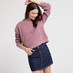 MICA DENIM High-Rise Mini Skirt