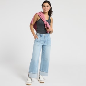 Bridge By Gly Wide Leg Cuffed Jean