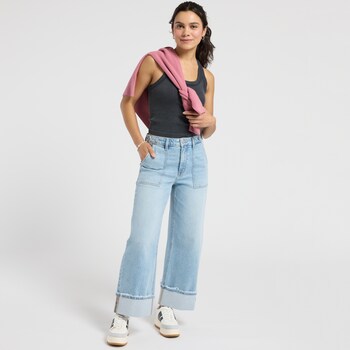 Bridge By Gly Wide Leg Cuffed Jean