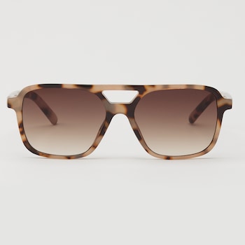 Fantas-Eyes Thick Frame Aviator Sunglasses