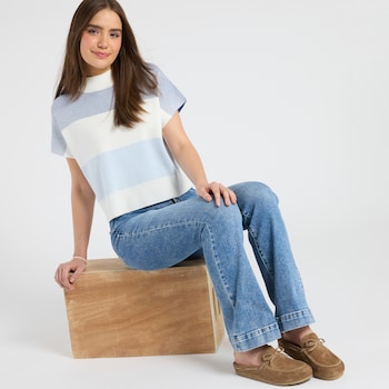 Dreamers Ribbed Mock Neck Dolman Sweater