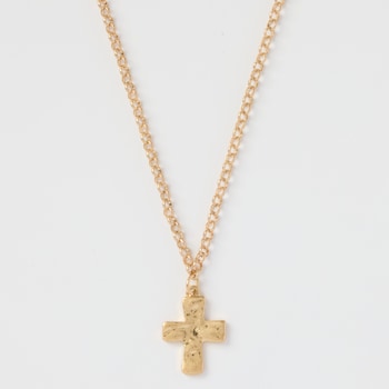 avec Textured Cross Pendant Necklace