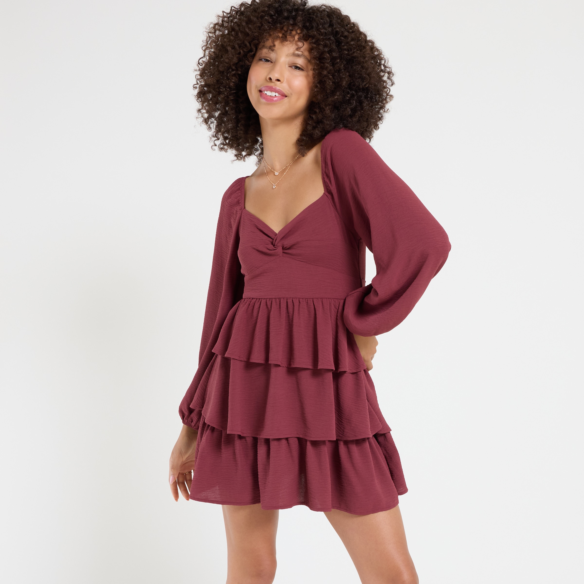 Tiered Ruffle Skater Dress